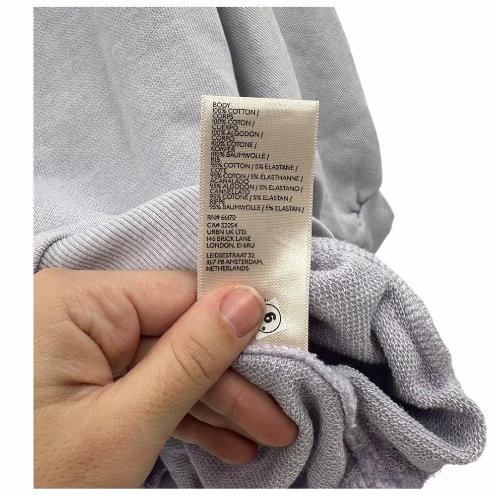 Anthropologie Pilcro Niki Bubble Sweatshirt in Lilac Purple Size Small Cotton - Picture 4 of 5